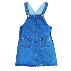 Vintage Tommy Hilfiger denim overall jumper mini dress size large